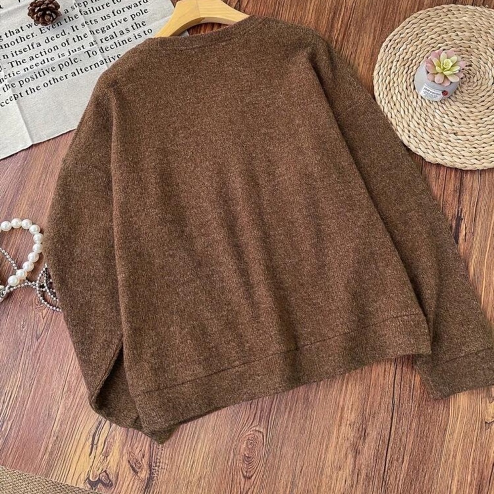 Brown Sweater with Dachshund Print - Picture 3 of 5